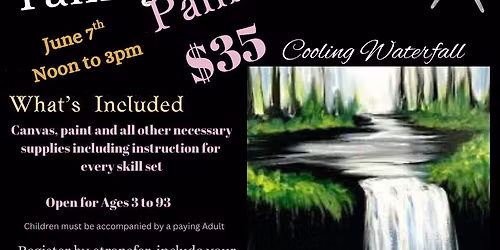 Cooling Waterfall Acrylic paint event 