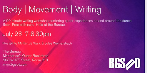 Body I Movement I Writing: A Workshop