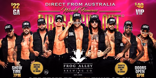Sep 17th: Schenectady, NY - GIRLS NIGHT OUT\u00ae AUSTRALIAN TAKEOVER at Frog Alley