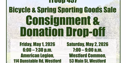 Bike Sale Consignment & Donation Drop-Off