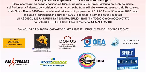 IX\u00b0 Trofeo Equilibra  3\u00b0 Memorial Nunzio Ganci