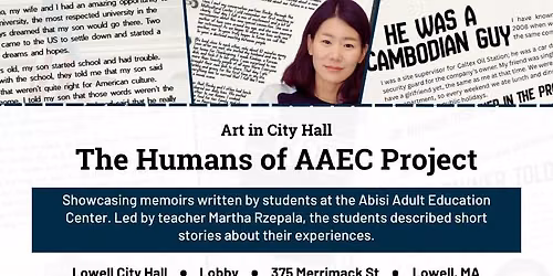Humans of AAEC - Abisi Adult Ed student memoirs exhibit