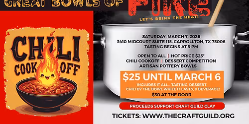 Great Bowls of Fire - Craft Guild Clay Studio Fundraiser