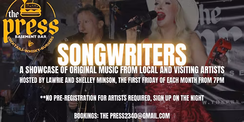SONGWRITERS- The first Friday of each month