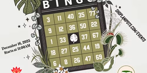 Plant Bingo Tuesday DAYTIME December  