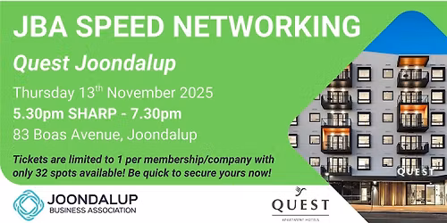 JBA Speed Networking at Quest Joondalup