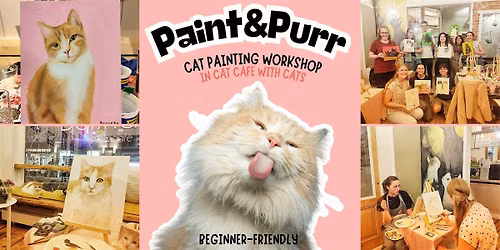 Cat Painting Workshop in Cat Cafe with Cats - beginner - friendly, Nijmegen