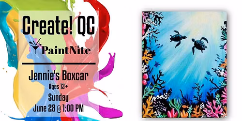 Paint Nite at Jennie's Boxcar: Sea Turtle Dream