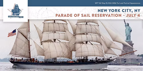 Parade of Sail Reservation On The 1877 Tall Ship ELISSA