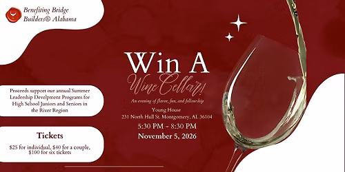 2026 Win a Wine Cellar - Bridge Builders Alabama