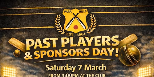 Para Hills Cricket Club - Past Players & Sponsors Day