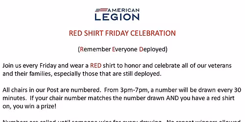 RED SHIRT FRIDAYS