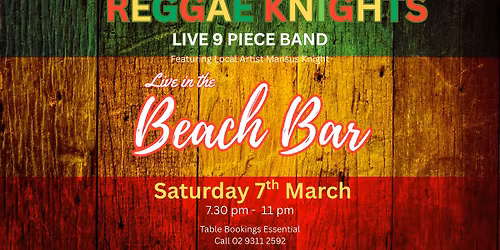 \ud83c\udfb6 REGGAE KNIGHTS \u2013 RETURNING TO THE BEACH BAR | MARCH 2026 \ud83c\udfb6