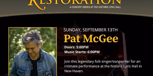 Restoration Songwriter Series presents Pat McGee