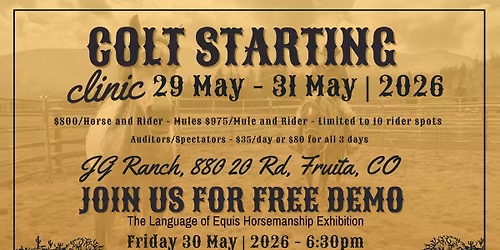 Colt Starting Clinic - Fruita, CO