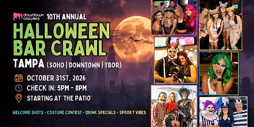 Halloween Bar Crawl 10\/31 - SOUTH TAMPA
