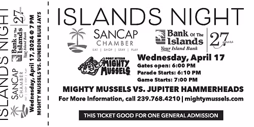 Jupiter Hammerheads at Fort Myers Mighty Mussels at Lee Health Sports Complex