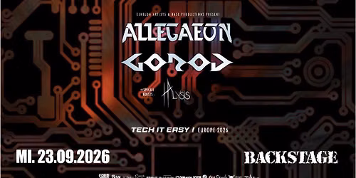 ALLEGAEON & GOROD | TECH IT EASY! UK\/EUROPEAN TOUR 2026 | BACKSTAGE M\u00dcNCHEN 2026