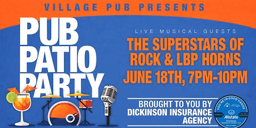 "Pub Patio Party" season kick off brought to you by Dickinson Insurance Agency!