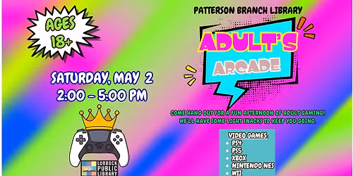 Adult's Arcade at Patterson Branch Library