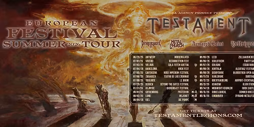 Testament - European Summer Festival Tour 2026 | Kiel