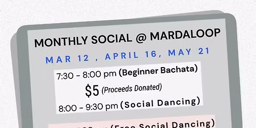 \ud83d\udc83\ud83d\udd25 $5 - Monthly Thursdays Latin Dance Social @ Marda Loop \u2014 Thur March 12, 2026