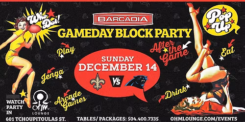 SAINTS V. PANTHERS BARCADIA GAME DAY PARTY @ OHM LOUNGE