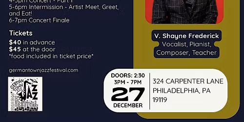 Germantown Jazz Festival's Winter Jazz Warm Up