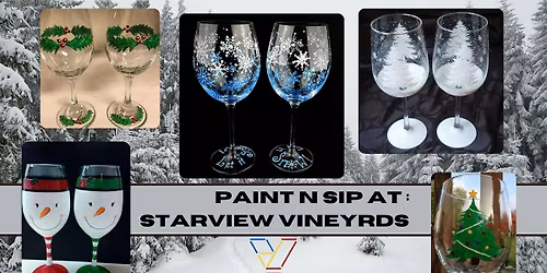 Winter Wine Glass Paint and Sip at StarView Vineyards
