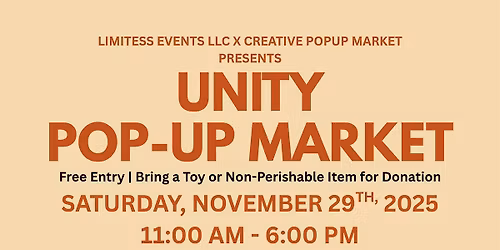UNITY Pop-Up Market: A Day of Community, Culture & Connection
