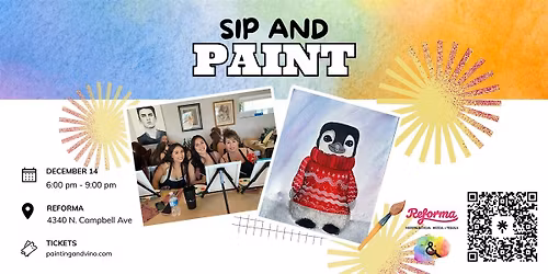 Cute Cozy Penguin Paint and Sip at Reforma
