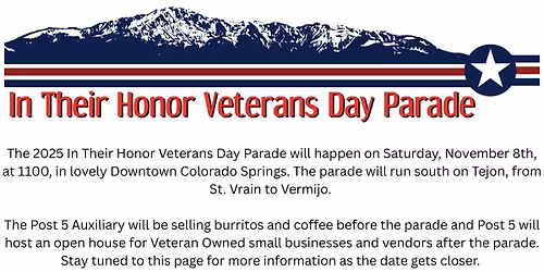 Veterans Day Parade and Open House
