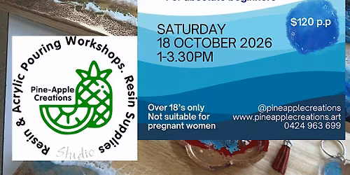 Resin art workshop for beginners! (MURRAY BRIDGE, SA)