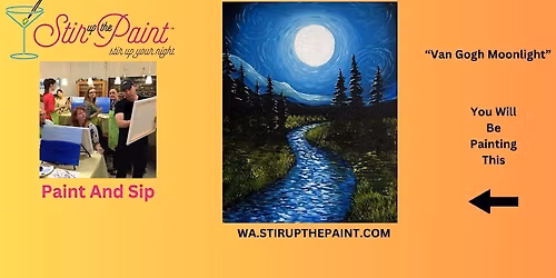 Seattle Paint and Sip, Paint Party, Paint Night  With Stir Up The Paint