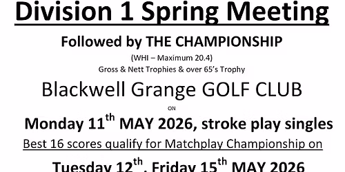 Division 1 Spring Meeting