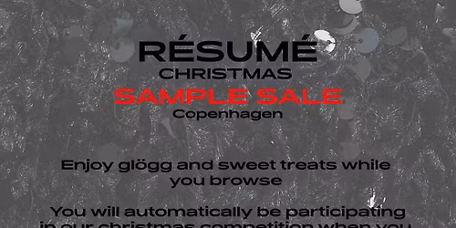 X-MAS SAMPLE SALE \/ R\u00e9sum\u00e9
