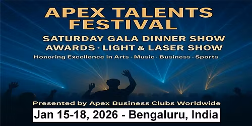 Saturday \u2013 The Apex Awards Gala Night in Bengaluru, India