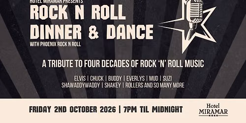 Rock \u2019n\u2019 Roll Dinner & Dance @ Hotel Miramar \ud83c\udfb8