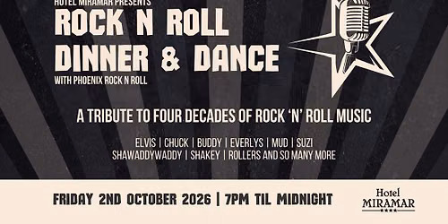Rock \u2019n\u2019 Roll Dinner & Dance @ Hotel Miramar \ud83c\udfb8