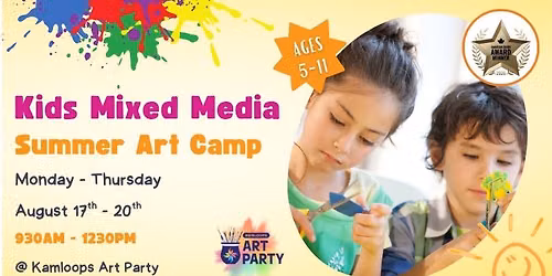 Kids Summer Art Camp - 4 Day Mixed Media (Aug. 17 - 20)