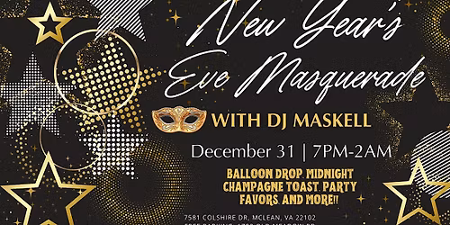 New Year's Eve Masquerade Ball with DJ Maskell