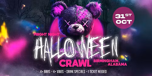 Fright Night Halloween Bar Crawl Birmingham, Alabama