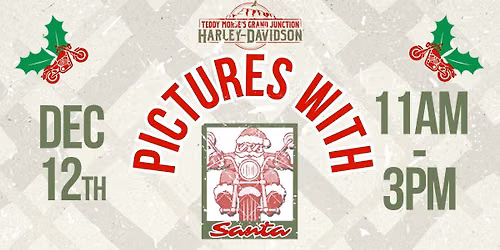 Pictures with Santa at Harley