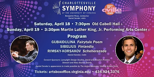 Charlottesville Symphony presents SCHEHERAZADE 