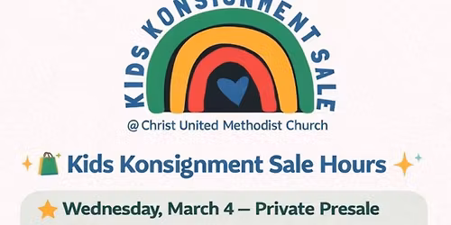 \ud83d\udecd\ufe0f 2026 Kids Konsignment Sale \ud83d\udecd\ufe0f
