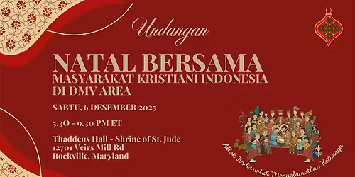Natal Bersama Masyarakat Kristiani Indonesia 2025 di DMV Area