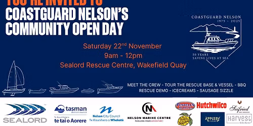 Coastguard Nelson\u2019s 50th Anniversary Community Open Day