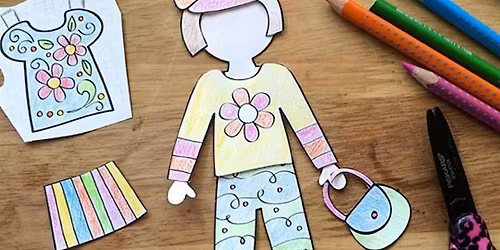 Let's Craft! Paper Dolls in Little Red Schoolhouse