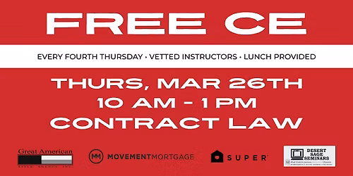 Real Estate CE: A Binding Enforceable Contract (3 hrs Contract Law)
