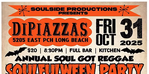 SOUL GOT REGGAE  | SOULFULWEEN PARTY | LIVE PERFORMANCES  | COSTUME CONTEST